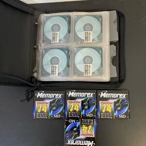 Memorex mini discs 4 blank & 6 used